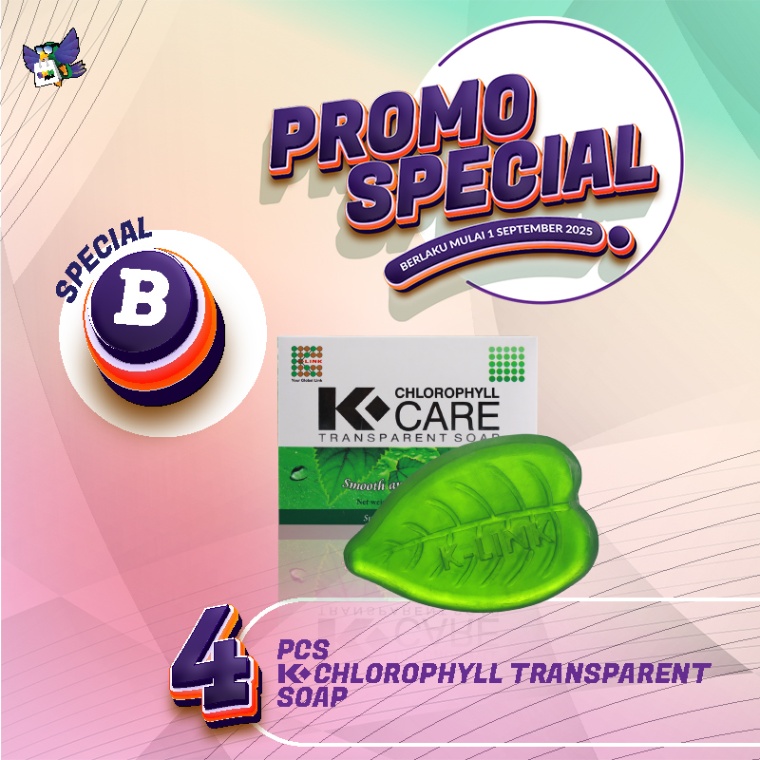 4 PCS K-CARE CHLOROPHYLL TRANSPARANT SOAP